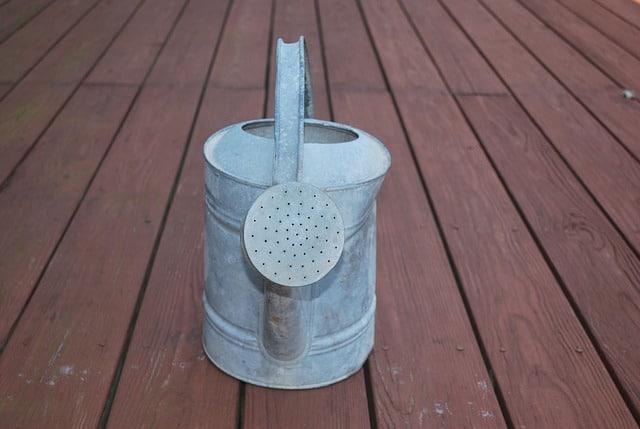 Water spout placed in a deck