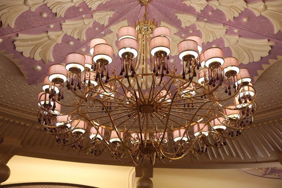 Brass chandelier