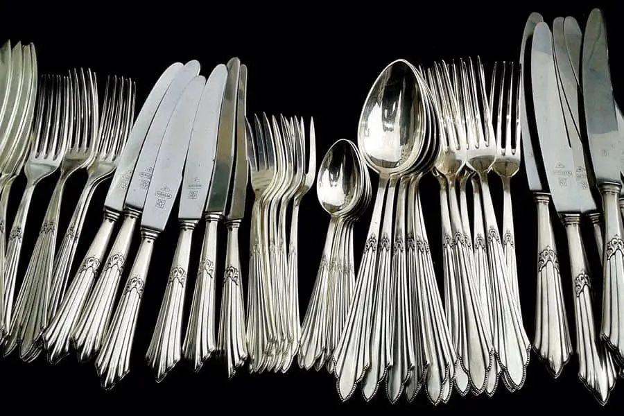 Clean nickel silver utensils