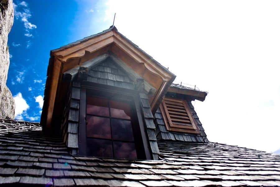 Attic with tinted windows