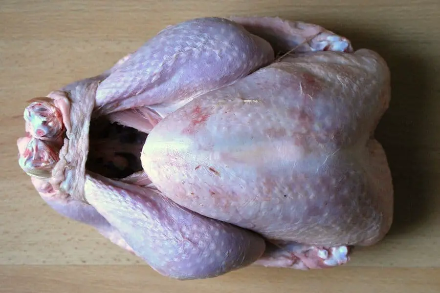 Raw turkey