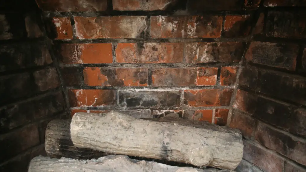 Brick fireplace cleaning