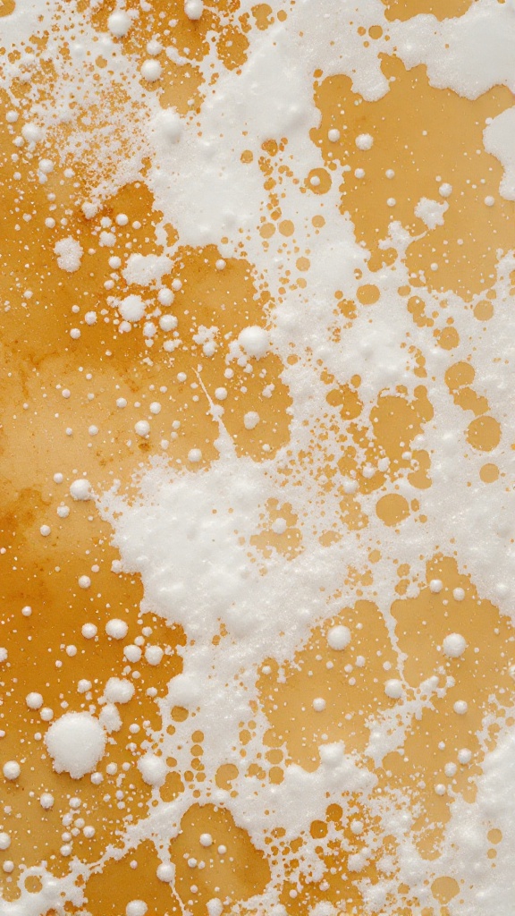 A pile of baking soda on a surface stained with orange liquid.