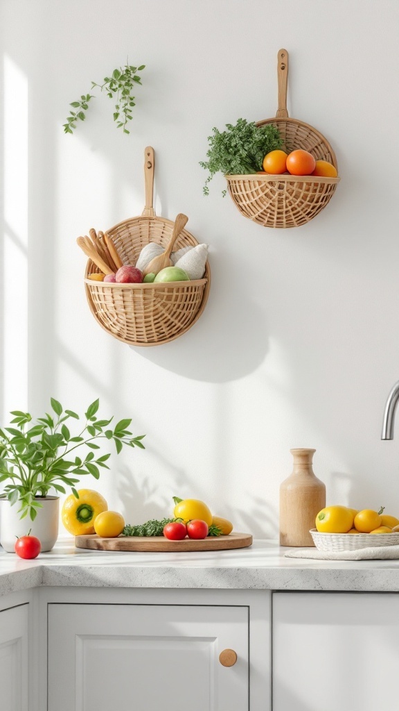 A well-organized magnetic spice rack mounted on a wall, displaying various spices in jars.