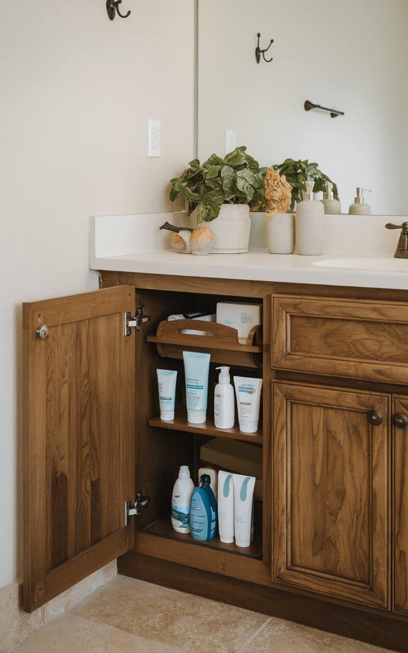 A neatly organized bathroom drawer filled with various beauty and grooming products.
