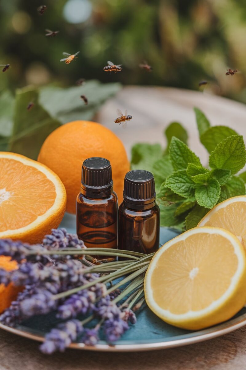 Essential oils for repelling fruit flies